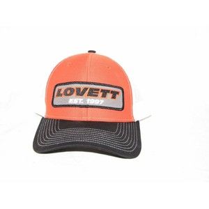 Baseball Cap Snapback Hat Mesh Black Orange Construction Mens Hats Lovett 1997